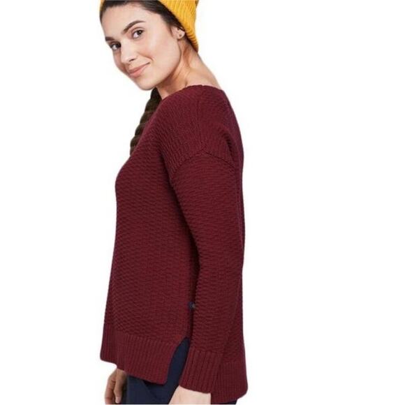 United by Blue red knit sweater long sleeve responsible durable goods size small - Picture 8 of 9